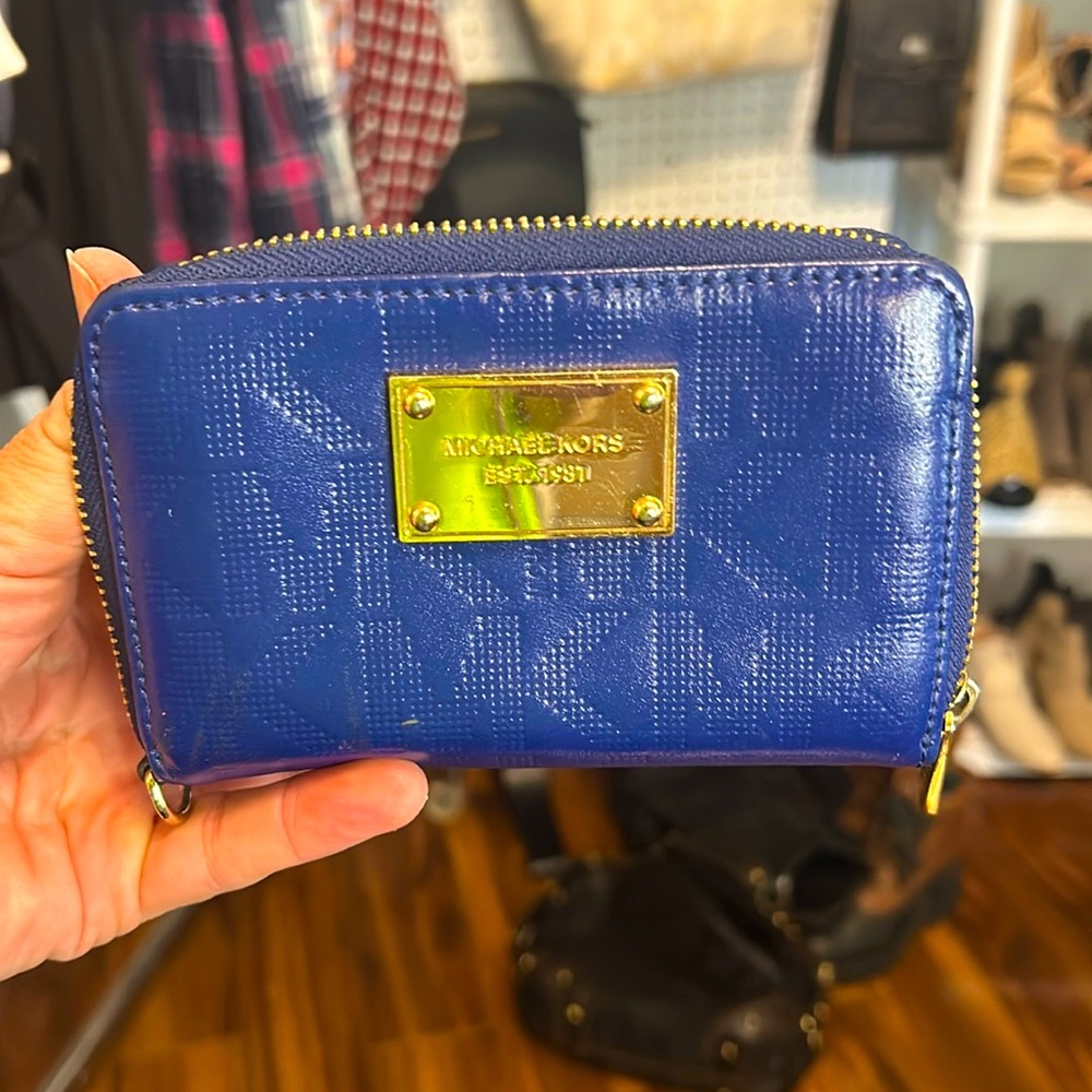 Michael Kors‎ - Zip Around Wallet Coin Purse / Wristlet - Royal Blue